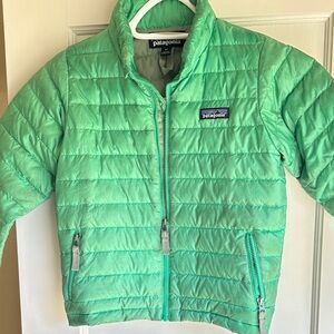 Patagonia Kids Vibrant Green Puffer Coat